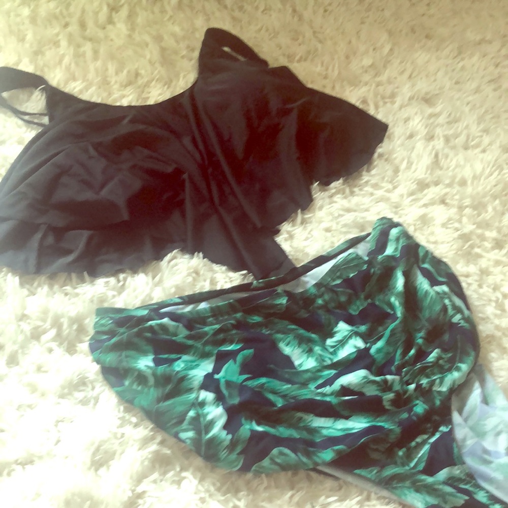 Palm tree tankini